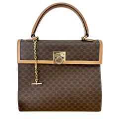 ♪CELINE セリーヌ マカダム柄 ハンドバッグ ゴールド金具