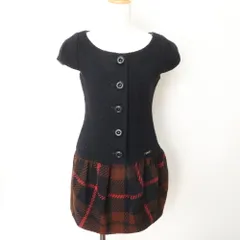 美品 バーバリー チェック 半袖 ワンピース 洋服 チュニック 38 E1J33-406-29 ミニ スカート レディース RUE DM44-5【中古】