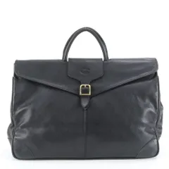 美品 ロンシャン レザー ボストン バッグ 出張 旅行 キャリー 本革 ブラック 黒 ブランド A4 メンズ MEM DM5-7【中古】のサムネイル