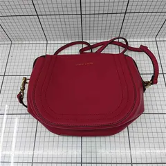 ◇ Θ チャールズ＆キース CHARLES & KEITH レザー調ショルダーバッグ レッド系 レディース E  【1512220072969】