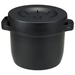 スチーム革命 電子レンジ専用 スチームごはんメーカー 1合炊き ブラック スケーター