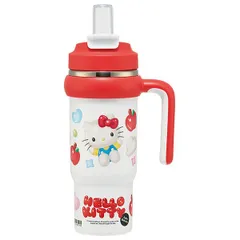 ハローキティ ぷっくりバルーン ハンドル付2WAYストローステンレスタンブラー スケーター