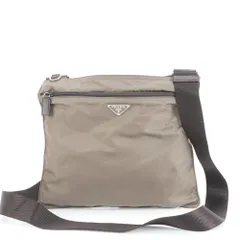 極美品 プラダ テスート ナイロン トライアングルロゴ レザー ショルダーバッグ 斜め掛け メッセンジャー メンズ EWM DN6-10【中古】