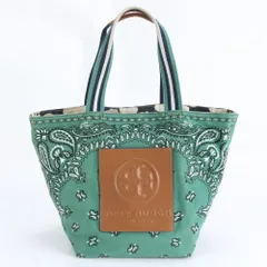 トリーバーチ ペイズリー 柄 レザー キャンバス トート バッグ 肩掛け ショルダー ハンド A4 レディース EUM DN20-10【中古】