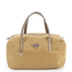 美品 プラダ テスート ナイロン ミニ ボストン トート バッグ 肩掛け ショルダー トライアングルロゴ レディース EUM DN16-6【中古】