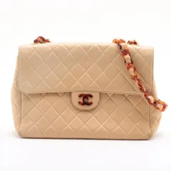 美品 シャネル シリアル/ブティックシール付 マトラッセ ラムスキン レザー チェーン ショルダーバッグ 肩掛け レディース MMM DN50-7【中古】