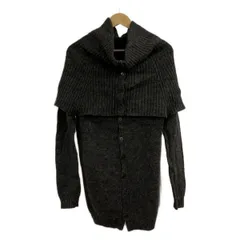 Y's(ワイズ) チュニック サイズ2 M レディース - ダークブラウン×ライトグレー タートルネック/長袖/ニット