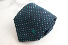 バーバリーロンドン ブランドネクタイ ホースマーク 小紋柄 シルク 英国ド製 未使用タグ付 PO メンズ ネイビー BURBERRY LONDON