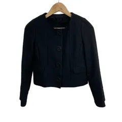 TO BE CHIC(トゥービーシック) ジャケット サイズ40 M レディース - ダークネイビー 長袖/ビーズ/スパンコール/リボン/襟着脱可/秋/冬のサムネイル