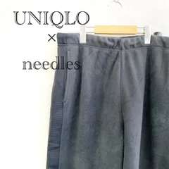 ユニクロ ニードルス UNIQLO×needles フリースワイドパンツ パンツ  L ダークグレー  メンズ ファッション