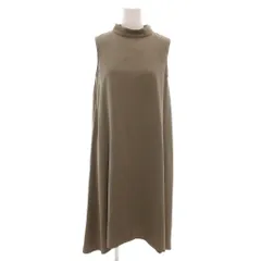 ビームスハート BEAMS HEART ワンピース ひざ丈 カーキ スタンドカラー ノースリーブ /NL ■GY60