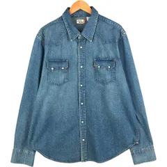 古着 90~00年代 リーバイス Levi's LEVI'S JEANS 長袖 デニム ウエスタンシャツ メンズXL相当 ヴィンテージ/eaa605019