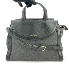Kate Spade New York ブラックレザー レディース 2way ハンドバッグ