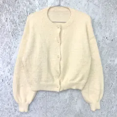 DAZY デイジー フカフカ ボタン付き カーディガン ホワイト Mサイズ ◇〇