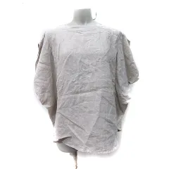 アーバンリサーチ ドアーズ URBAN RESEARCH DOORS シャツ ブラウス プルオーバー 半袖 麻 リネン ベージュ /YI