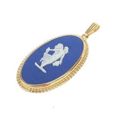 Wedgwood ウェッジウッド ペンダントトップ  天女/陶器/ ジャスパー   ブルー×ゴールドカラー レディース / 240001187142