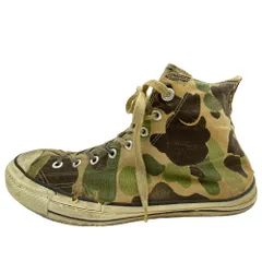 CONVERSE コンバース USA製 観賞用 ヴィンテージ 80s ALL STAR HI 83CAMO オールスターハイ 83カモ オリジナル ヴィンテージ キャンバス ハイカットスニーカー マルチカラー系 US 12.5【中古】