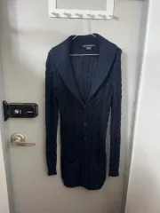 POLO RALPH LAUREN ポロラルフローレン 90 カシミア 30% ハチ リブ編み ショール カラー カーディガン 韓国国内店舗購入 正規品