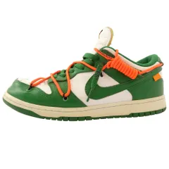 NIKE ナイキ CT0856-100 × Off-White オフホワイト Dunk Low White Pine Green ダンク ローカットスニーカー グリーン系 27cm【中古】