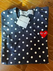 コム・デ・ギャルソン PLAY ドット Tシャツ ネイビー xs