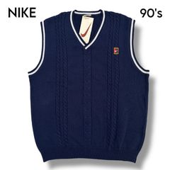 【NIKE】90s NOS ケーブル編み ニットベスト L 90's NIKE ケーブルニット ベスト - メルカリ