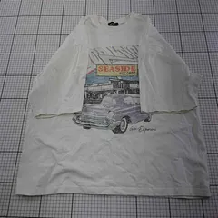 ◇ ⊂ ページボーイリム PAGEBOYLIM シーサイドレコードプリントTシャツ ホワイト系 メンズ M E  【1512190010374】