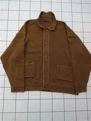 ◇ ⊇ CPCM ニットジャケット ブラウン系 Lサイズ メンズ E  【1512190010763】