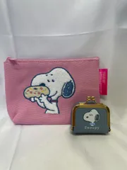 S【保管品】SNOOPY スヌーピー 小物入れ2点セット レディース ポーチ キャラクター グッズ コレクション