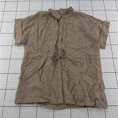 ◇ Θ アルマデザイン Alma Design 半袖シャツワンピース ベージュ系 レディース E  【1601300039081】