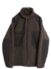 【お得なクーポン配布中!】 90s 米軍実物 ECWCS GEN1 裏 パイル フリース ジャケット メンズ L / オールド 96年製 アーミー ミリタリー ベアー ジャンパー 軍物 茶 黒
