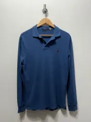 ポロ ラルフローレン ブルー 長袖 カラーTシャツ 新モデル M