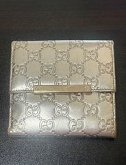 早い者勝ち 美品 GUCCI グッチ 二つ折り 長財布 財布 シマレザー 茶色 
