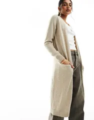 ヴィラ レディース アウター カーディガン Vila longline cardigan Beige ベージュ