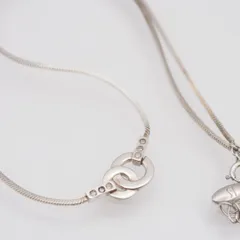 Q866 ダイヤモンド STERLING SILVER刻印 ペンダント ネックレ デザイン シルバー 4月誕生石