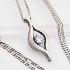 Q858 ダイヤモンド風 925刻印 ペンダント ネックレス デザイン シルバー