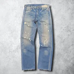 LEVI'S LVC リーバイス 66501 501 501XX ダブルネーム BIGE ビッグE 赤耳 1966年モデル レプリカ 復刻 ストレート デニムパンツ W31 ジーンズ ジーパン ヴィンテージ加工 ユーズド加工 ダメージ加工