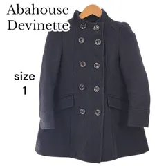 Abahouse Devinette アバハウスドゥヴィネット スタンドカラーコート ブラック ウール混 サイズ1 レディースのサムネイル