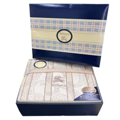 BURBERRY バーバリー 綿毛布 シングル 西川産業 ウール100％ ベージュ系 ペーズリー