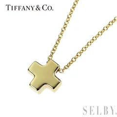 ティファニー K18YG ペンダントネックレス ローマンクロス