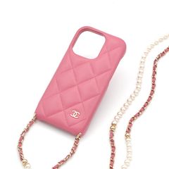 CHANEL iphone14proスマートフォンケース パールチェーン - メルカリ