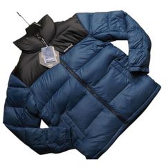 BURBERRY キルティングダウンジャケット 青 メンズ アウター - メルカリ