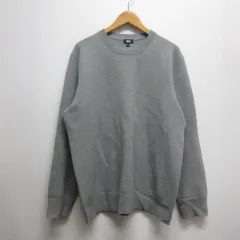 ユニクロ UNIQLO ウォッシャブル ストレッチ ミラノリブ クルーネック ニット セーター XL グレー