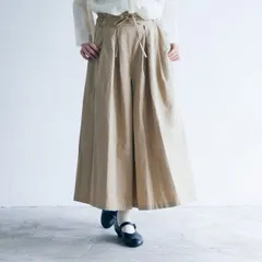 【SALE セール】MAGALI | コットンリネンリンクル・タックワイドパンツ (beige) | ボトムス マガリ