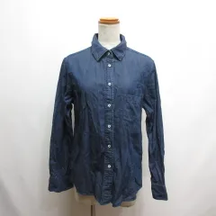 ユニクロ UNIQLO 長袖 デニム シャツ L インディゴ