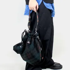 Vivienne Westwood ヴィヴィアン・ウエストウッド (57010006U W018E) DRAWSTRING POUCH SET ドローストリング ポーチセット ミニ 巾着 バッグ ハリスツイード ハンドバッグ レディース【2025年秋冬新作】
