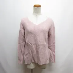 ロッソ ROSSO アーバンリサーチ ハートネック 片畦 ニット セーター F ピンク RA77-22B001 ウール フォックス