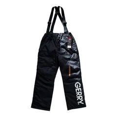 【タグ付新品】GERRY ジェリー スキーウェア パンツ 150 ブラック サスペンダー付【RE360】
