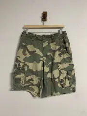 32 Abercrombie アバクロンビー カモ カーゴ パンツ ハーフパンツ