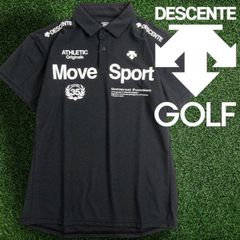 DESCENTE GOLF g-arc ポロシャツ ブラック ホワイト Mサイズ - メルカリ