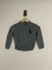 4/4T ポロ ラルフ ローレン キッズ コットン ジップアップ ジャケット